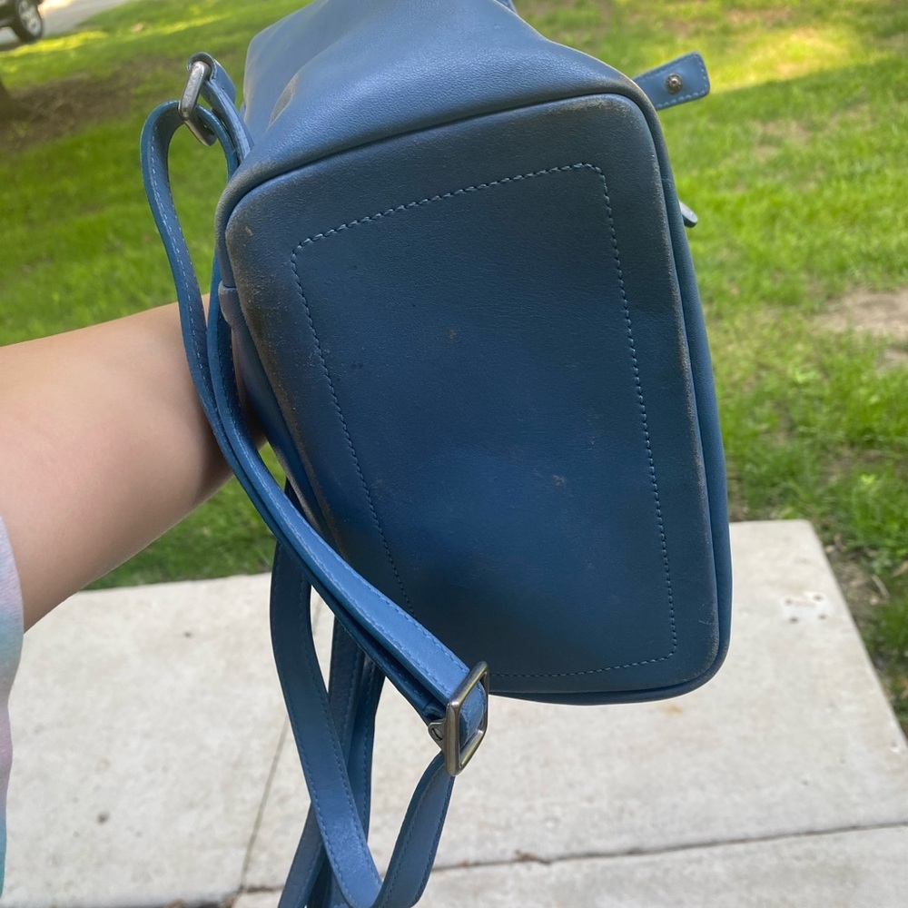 Vintage Coach Legacy Baby Blue Leather Backpack - Picture 10 of 10